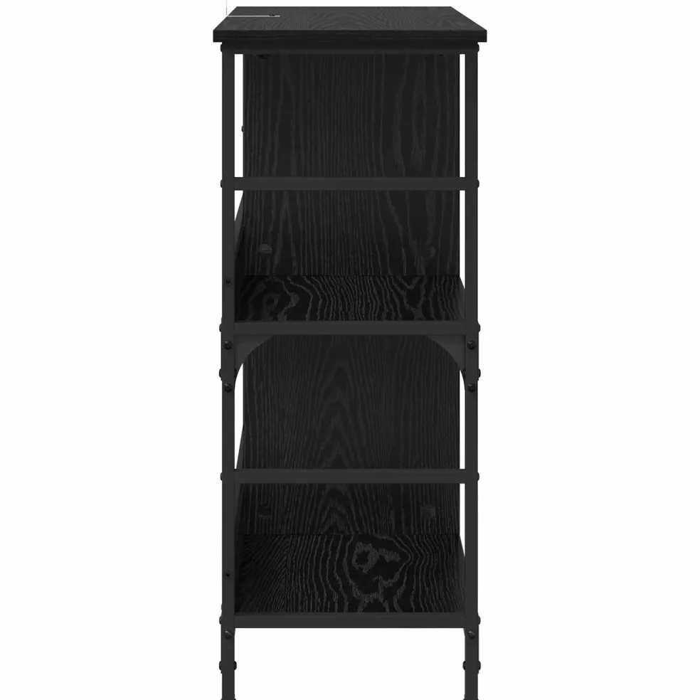 vidaXL Boekenkast 4-laags 78,5 x 33 x 82 cm Bewerkt hout Zwart eiken