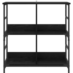 vidaXL Boekenkast 4-laags 78,5 x 33 x 82 cm Bewerkt hout Zwart eiken