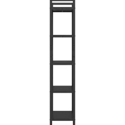 vidaXL Boekenkast 5-laags 56 x 34 x 171 cm Bewerkt hout Zwart Eiken