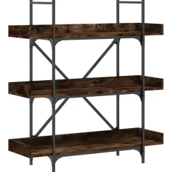 vidaXL Boekenkast 3-laags 100x33x108,5 cm bewerkt hout gerookt eiken