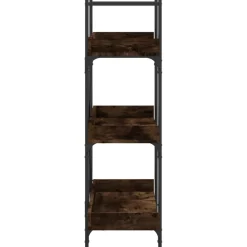 vidaXL Boekenkast 3-laags 100x33x108,5 cm bewerkt hout gerookt eiken
