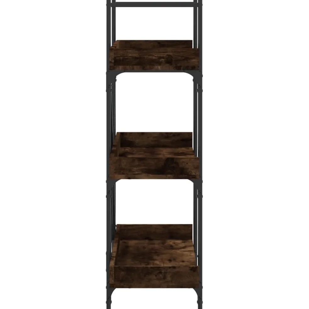 vidaXL Boekenkast 3-laags 100x33x108,5 cm bewerkt hout gerookt eiken