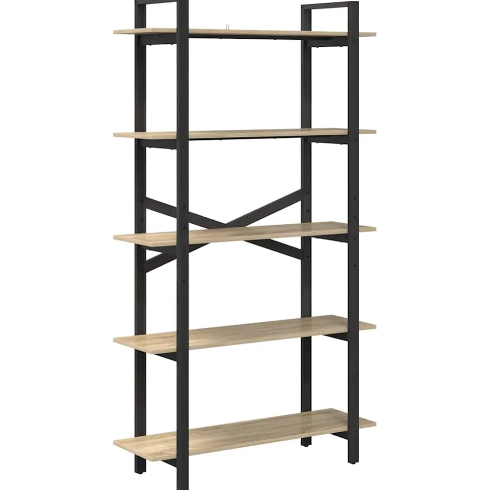 vidaXL Boekenkast 5-laags 100 x 33,5 x 178 cm Bewerkt hout