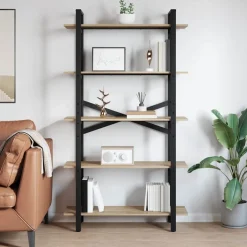 vidaXL Boekenkast 5-laags 100 x 33,5 x 178 cm Bewerkt hout