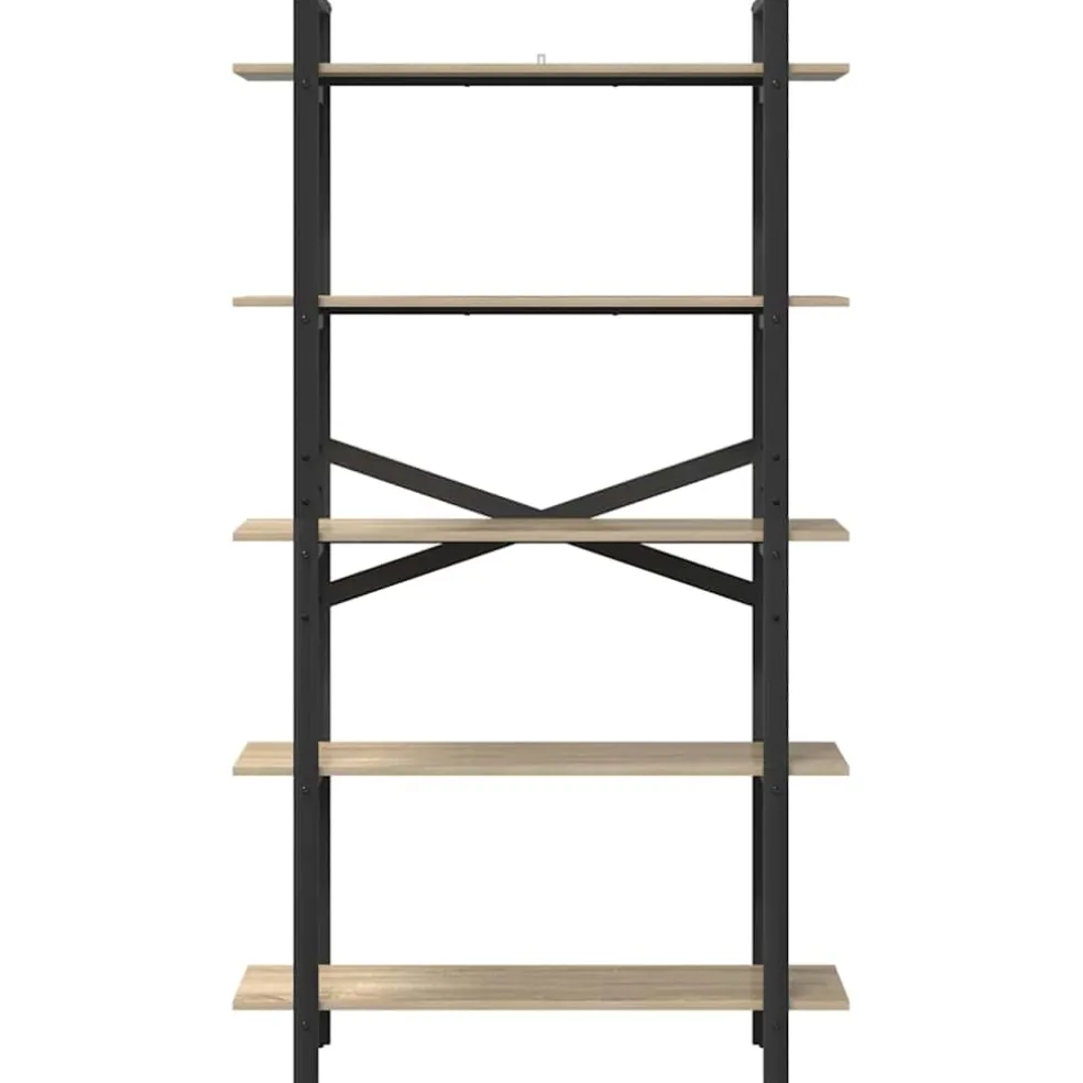vidaXL Boekenkast 5-laags 100 x 33,5 x 178 cm Bewerkt hout