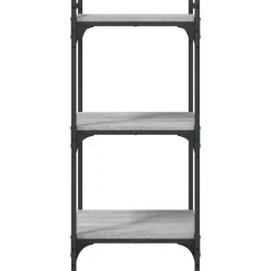 vidaXL Boekenkast 3-laags 40x30x86 cm bewerkt hout grijs sonoma