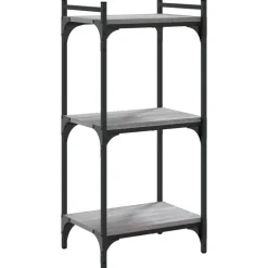 vidaXL Boekenkast 3-laags 40x30x86 cm bewerkt hout grijs sonoma