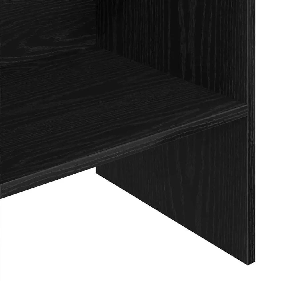 vidaXL Boekenkast 5-laags 40 x 35 x 180 cm Bewerkt hout Zwart Eiken