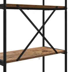 vidaXL Boekenkast 5-laags 80 x 30 x 183 cm Bewerkt hout Oudhout