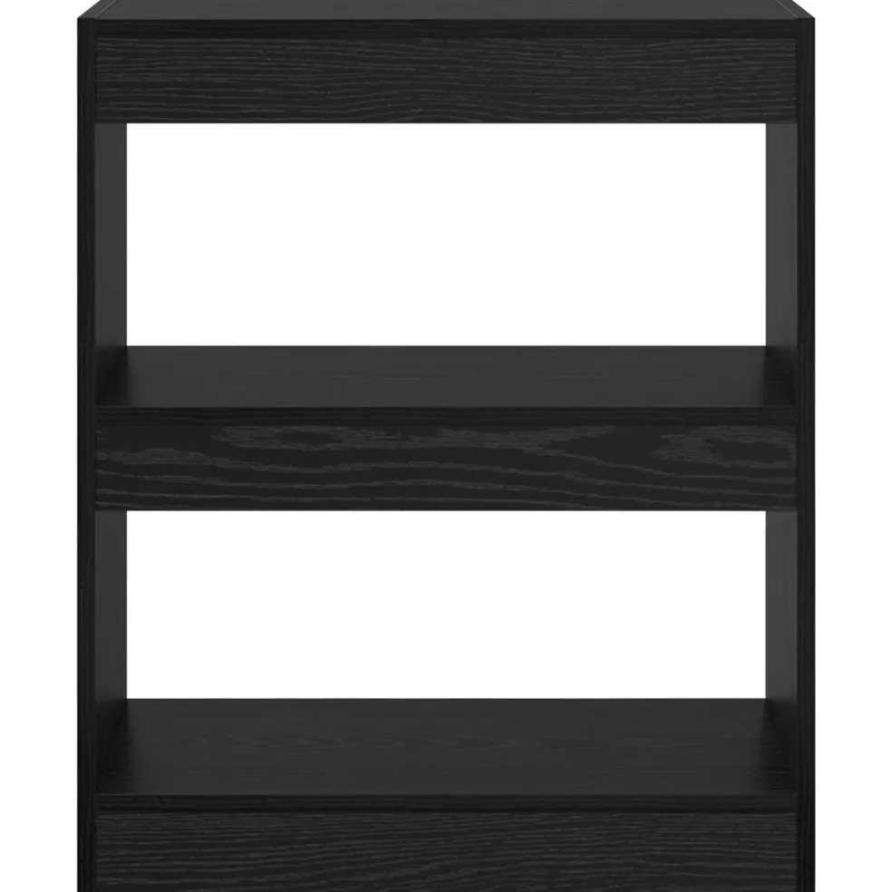 vidaXL Boekenkast 2-laags 60 x 30 x 72 cm Bewerkt hout Zwart Eiken