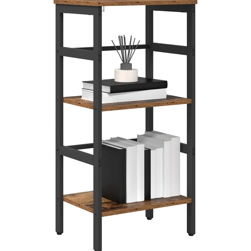 vidaXL Boekenkast 2-laags 40 x 29,5 x 81 cm Bewerkt hout Oud Hout