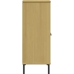vidaXL Boekenkast met metalen poten OSLO 90x35x90,5 cm hout bruin
