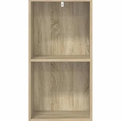 vidaXL Boekenkast met 2 schappen 40x30x76,5 cm bewerkt hout sonoma eik