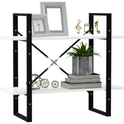 vidaXL Boekenkast met 2 schappen 80x30x70 cm bewerkt hout wit