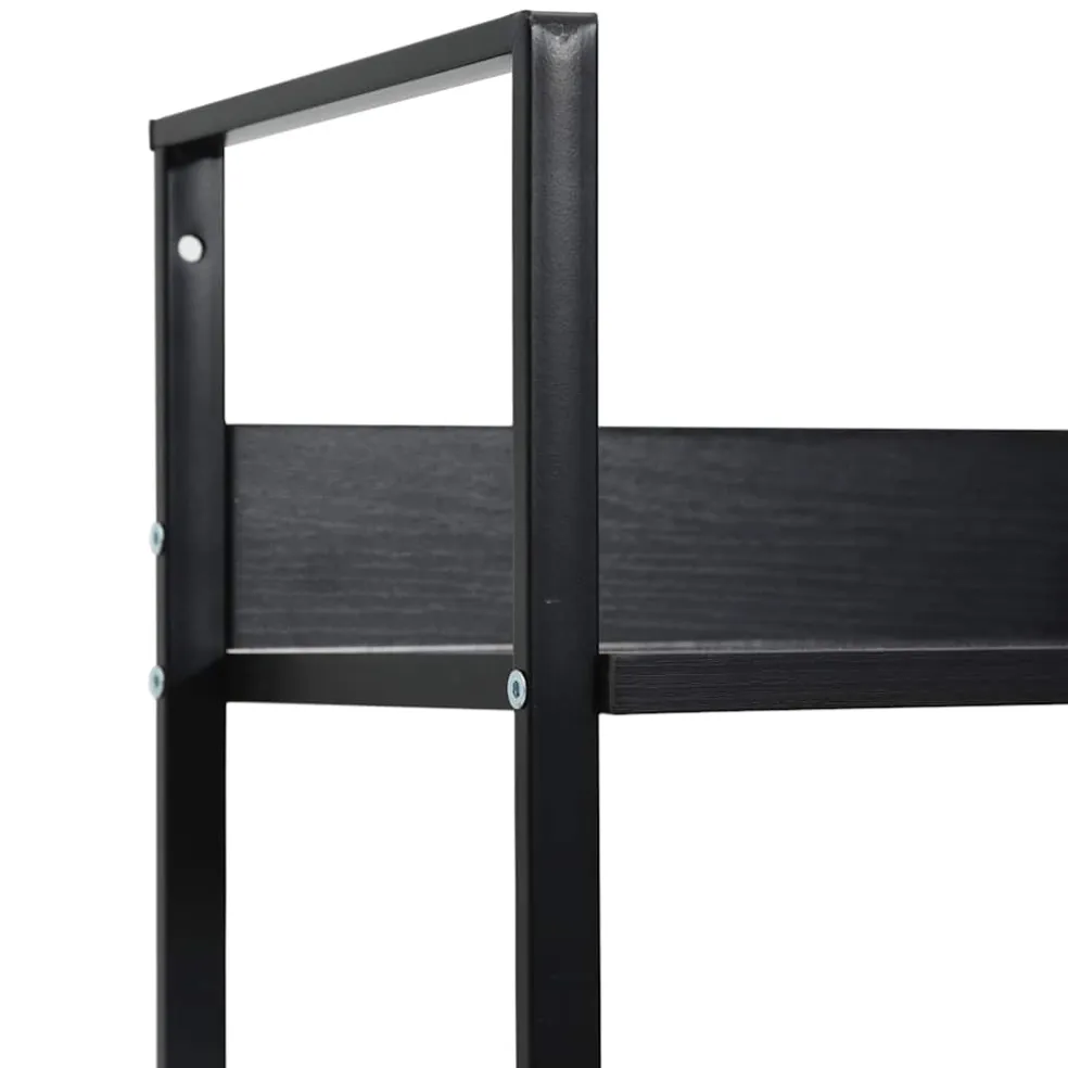 vidaXL Boekenkast met 3 schappen 60x27,6x90,5 cm bewerkt hout zwart