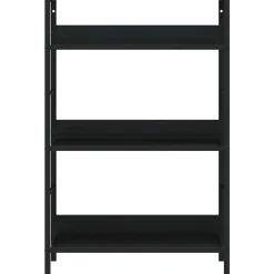 vidaXL Boekenkast met 3 schappen 60x27,6x90,5 cm bewerkt hout zwart