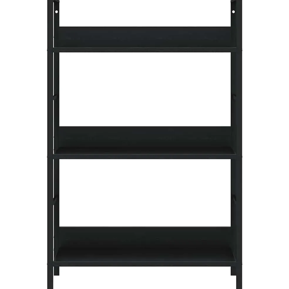 vidaXL Boekenkast met 3 schappen 60x27,6x90,5 cm bewerkt hout zwart