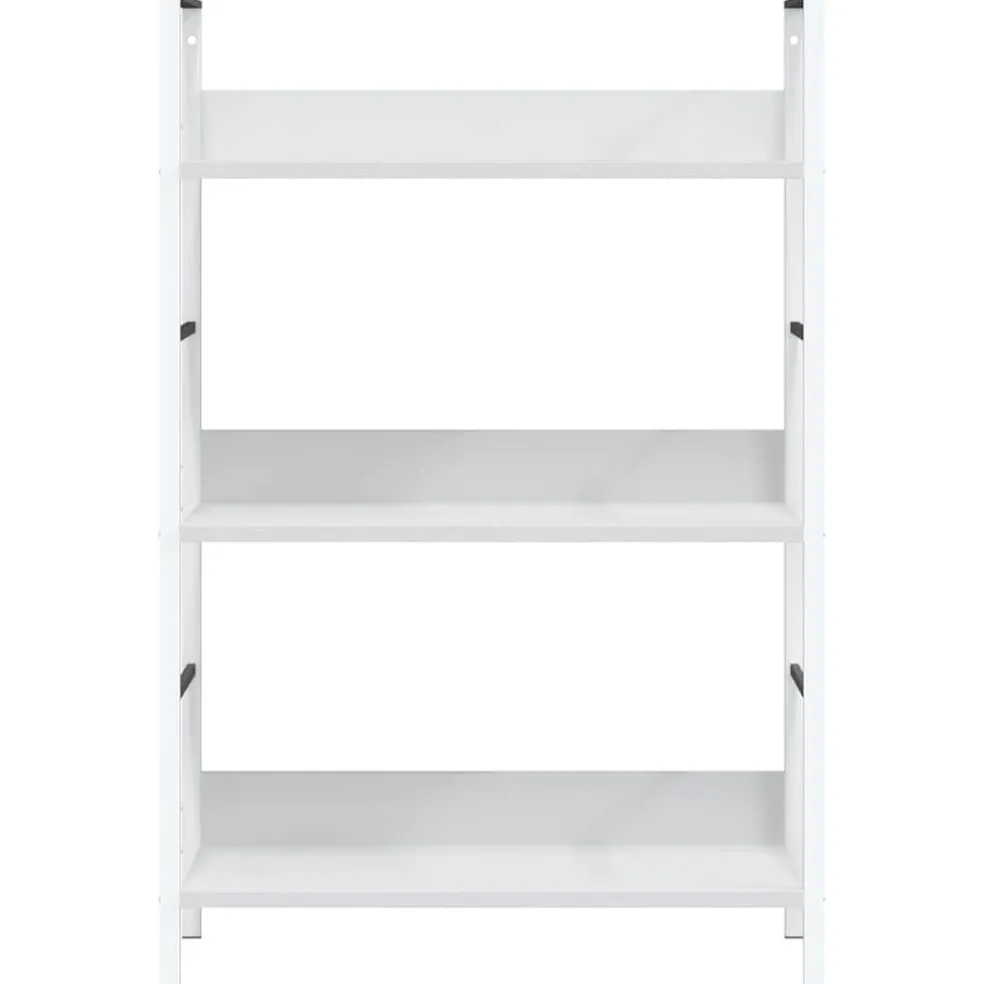 vidaXL Boekenkast met 3 schappen 60x27,6x90,5 cm bewerkt hout wit