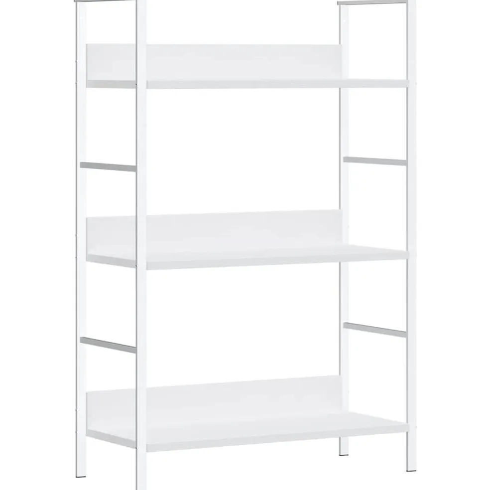 vidaXL Boekenkast met 3 schappen 60x27,6x90,5 cm bewerkt hout wit