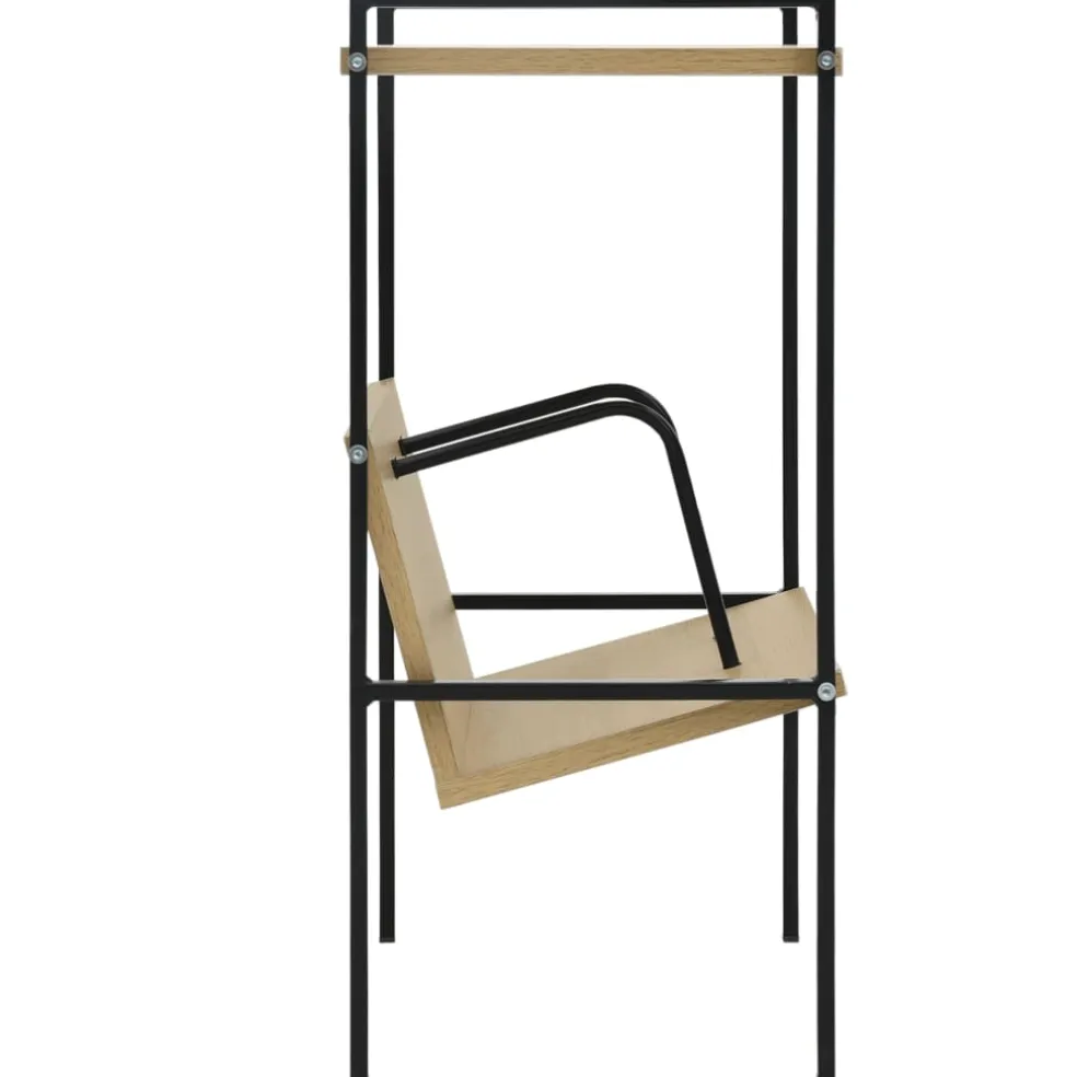 vidaXL Boekenkast 2 schappen 52x28x59 cm bewerkt hout zwart en eiken