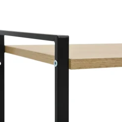 vidaXL Boekenkast 2 schappen 52x28x59 cm bewerkt hout zwart en eiken