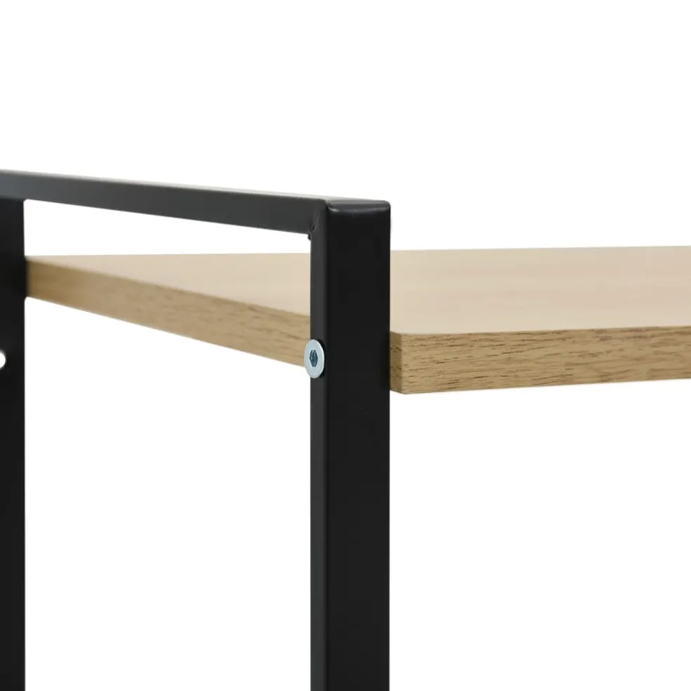 vidaXL Boekenkast 2 schappen 52x28x59 cm bewerkt hout zwart en eiken
