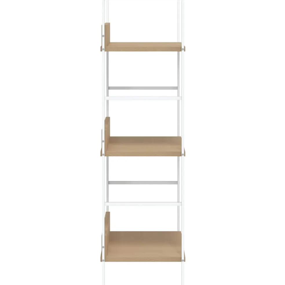 vidaXL Boekenkast 3 schappen 60x27,6x90,5 cm bewerkt hout eikenkleurig