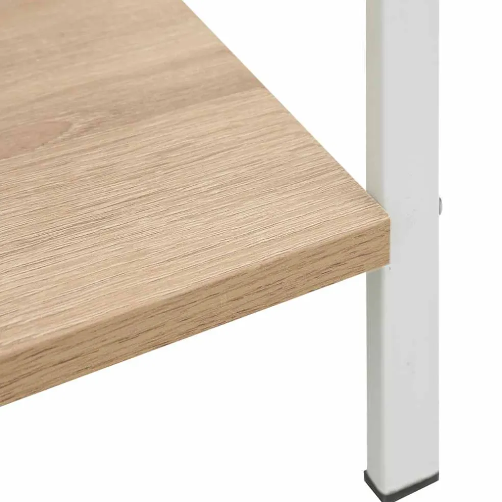 vidaXL Boekenkast 3 schappen 60x27,6x90,5 cm bewerkt hout eikenkleurig