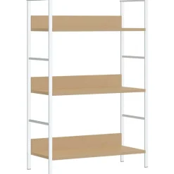 vidaXL Boekenkast 3 schappen 60x27,6x90,5 cm bewerkt hout eikenkleurig