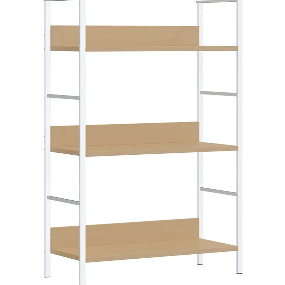 vidaXL Boekenkast 3 schappen 60x27,6x90,5 cm bewerkt hout eikenkleurig
