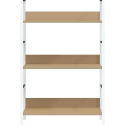 vidaXL Boekenkast 3 schappen 60x27,6x90,5 cm bewerkt hout eikenkleurig