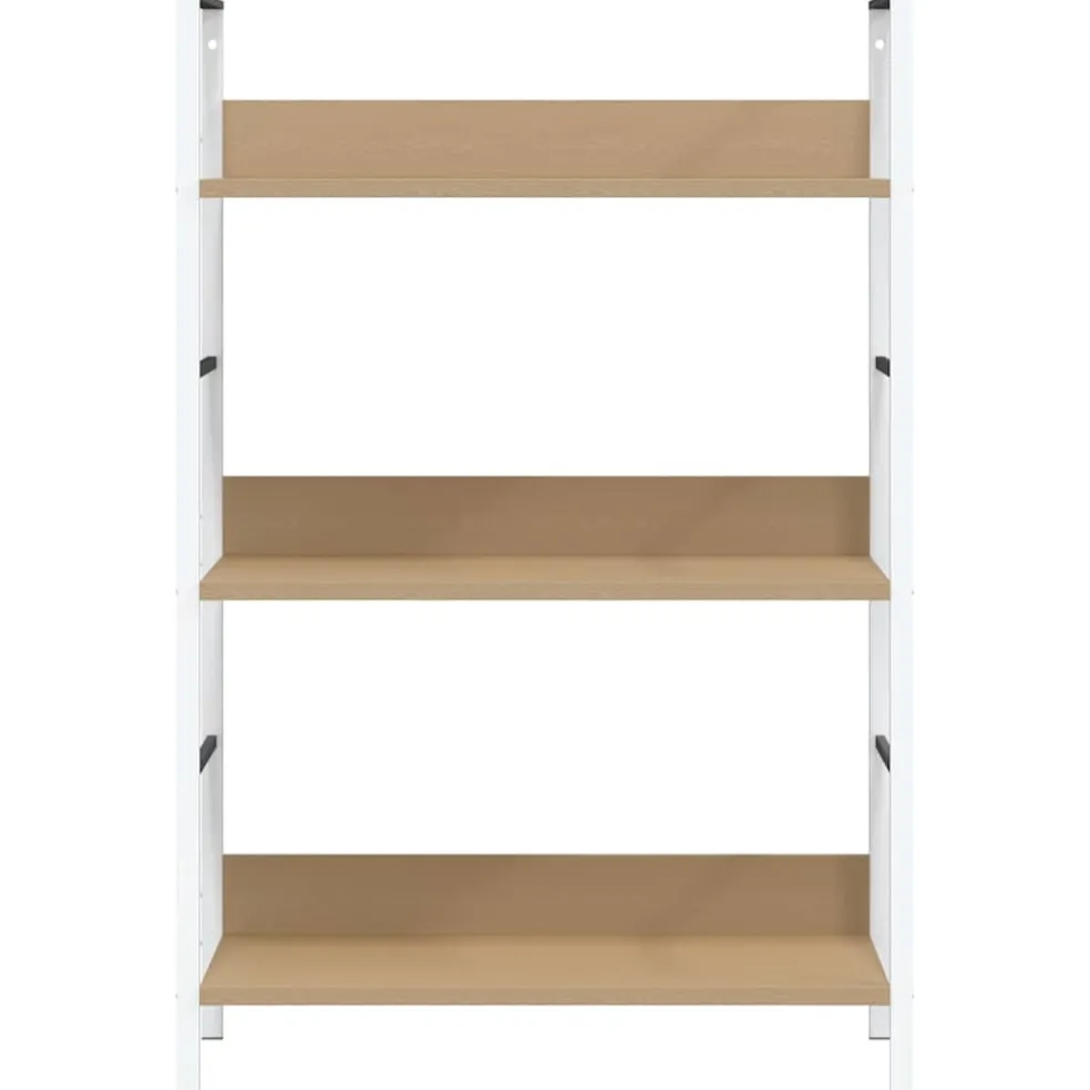 vidaXL Boekenkast 3 schappen 60x27,6x90,5 cm bewerkt hout eikenkleurig