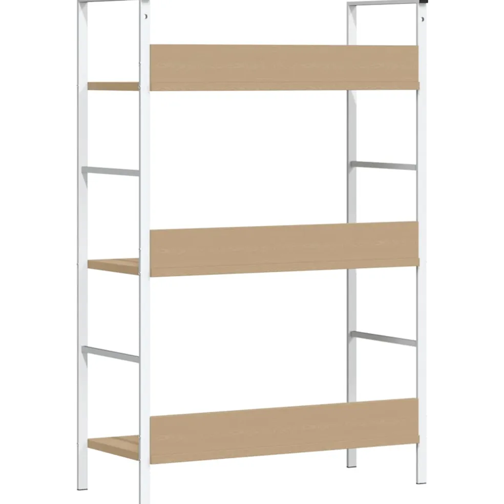 vidaXL Boekenkast 3 schappen 60x27,6x90,5 cm bewerkt hout eikenkleurig