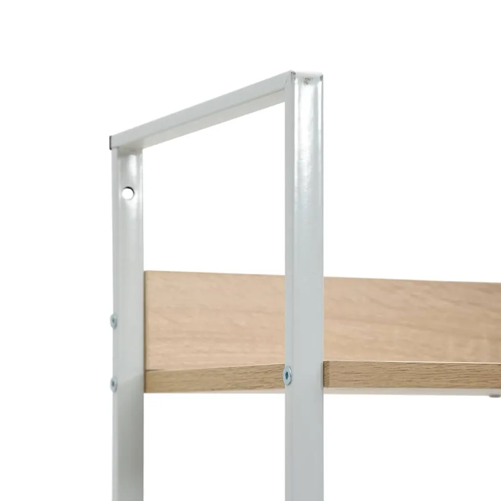 vidaXL Boekenkast 3 schappen 60x27,6x90,5 cm bewerkt hout eikenkleurig