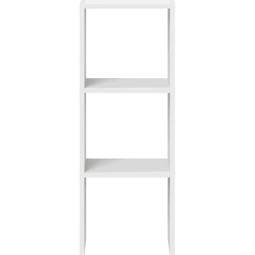 vidaXL Boekenkast stapelbaar 30x30x80 cm bewerkt hout wit