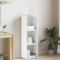 vidaXL Boekenkast/tv-meubel 36x30x114 cm bewerkt hout wit