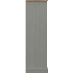vidaXL Boekenkast VIGO 90x35x114,5 cm massief grenenhout grijs