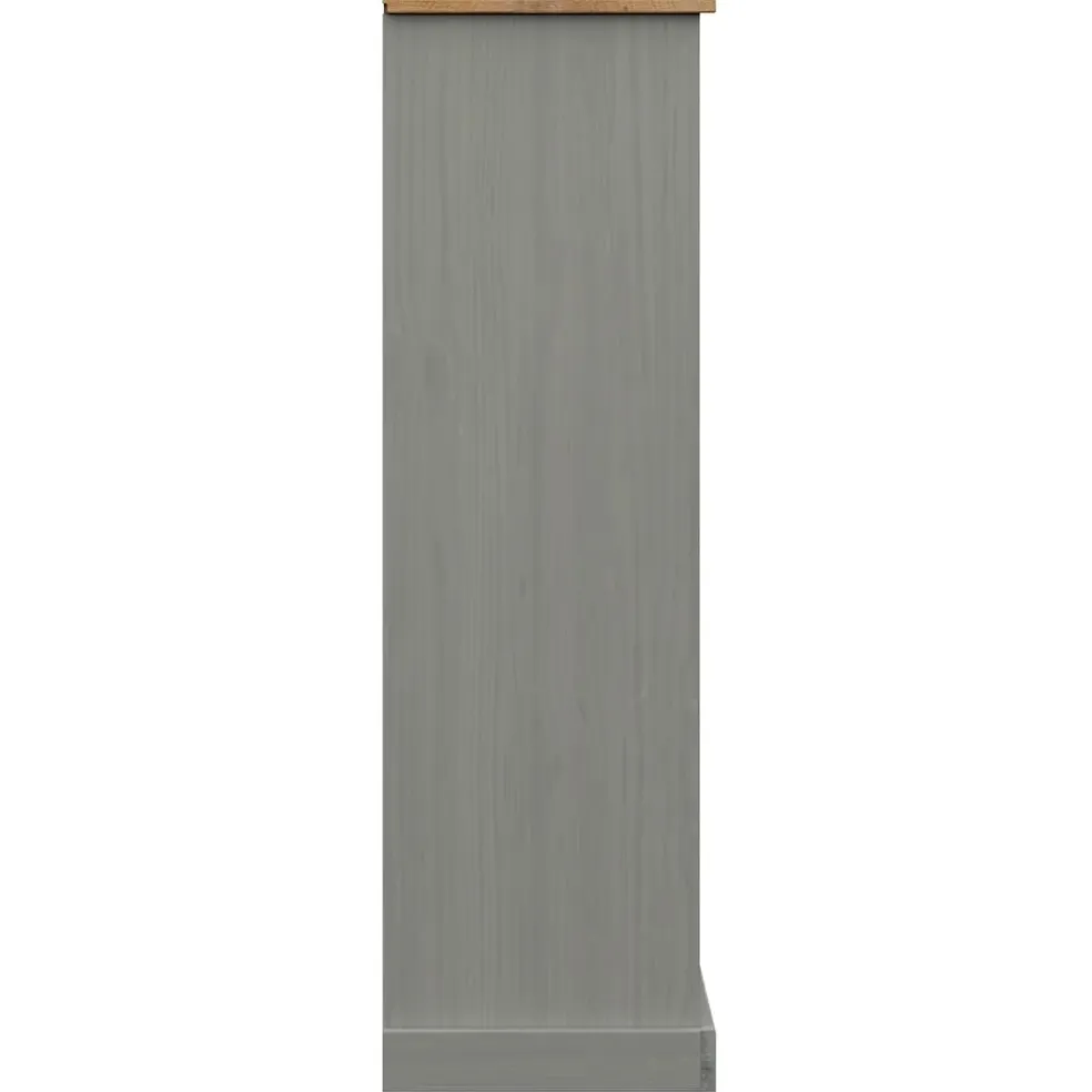 vidaXL Boekenkast VIGO 90x35x114,5 cm massief grenenhout grijs
