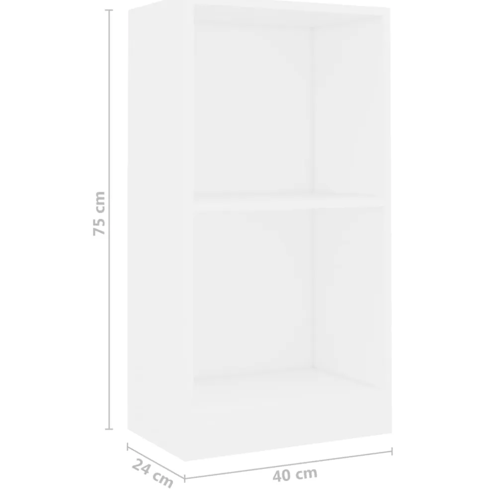 vidaXL Boekenkast 40x24x75 cm bewerkt hout wit