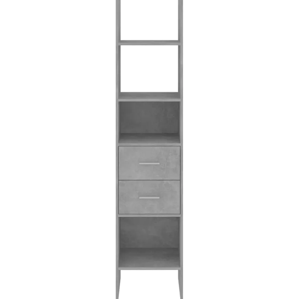 vidaXL Boekenkast 40x35x180 cm bewerkt hout betongrijs