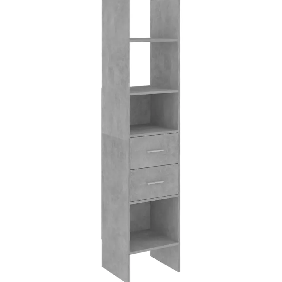 vidaXL Boekenkast 40x35x180 cm bewerkt hout betongrijs