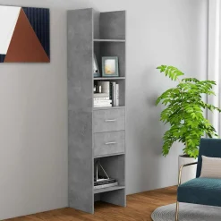 vidaXL Boekenkast 40x35x180 cm bewerkt hout betongrijs
