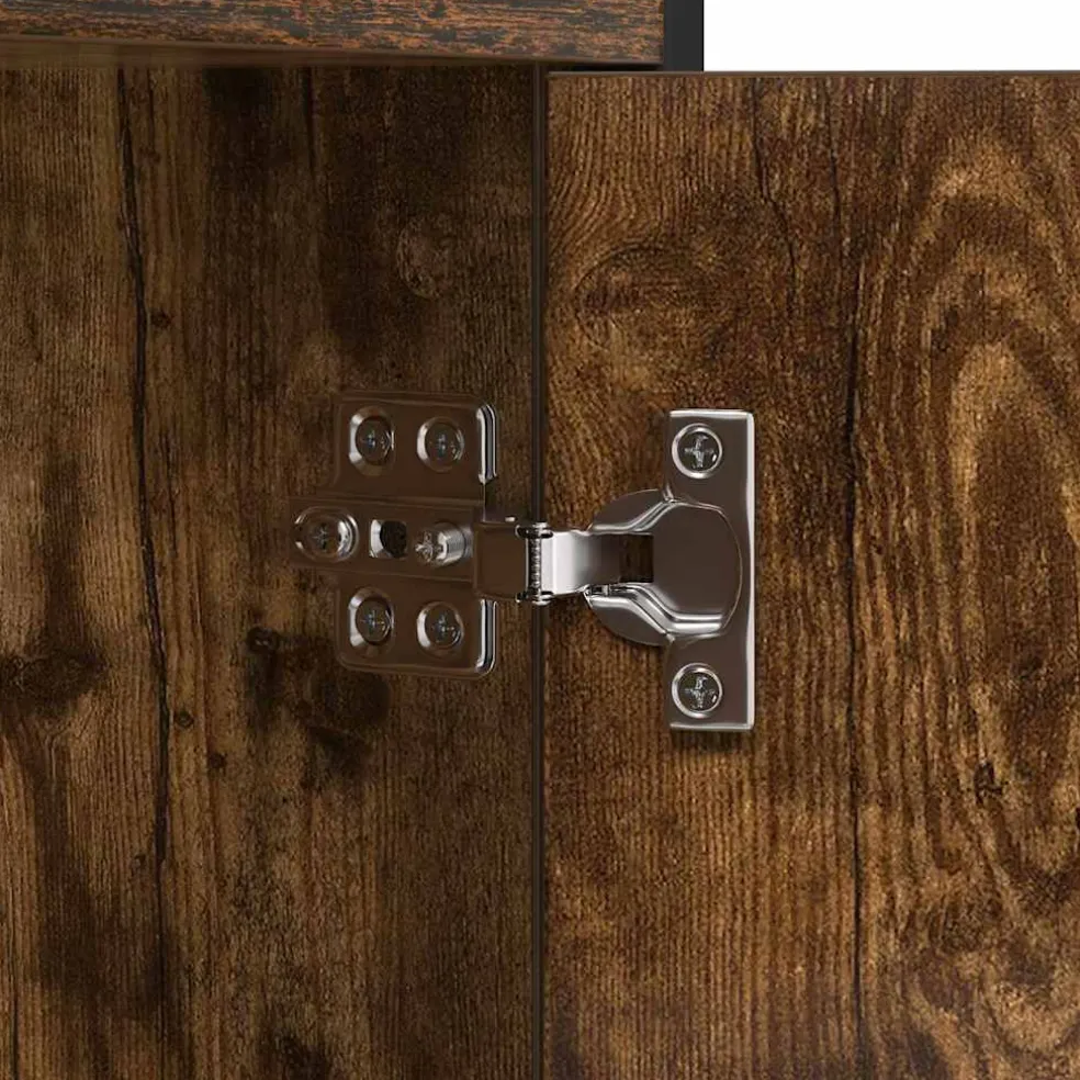 vidaXL Boekenkast 80 x 30 x 155,5 cm Bewerkt hout Gerookt eiken