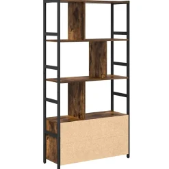 vidaXL Boekenkast 80 x 30 x 155,5 cm Bewerkt hout Gerookt eiken