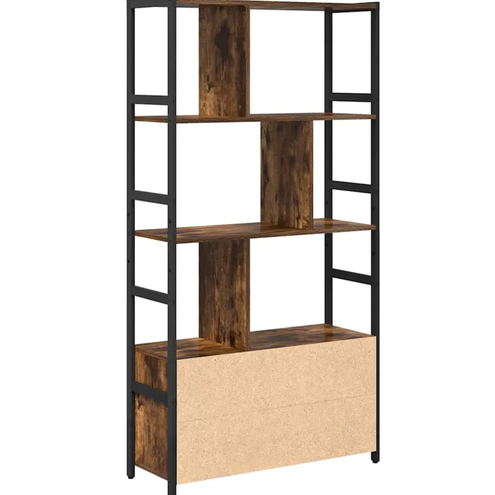 vidaXL Boekenkast 80 x 30 x 155,5 cm Bewerkt hout Gerookt eiken