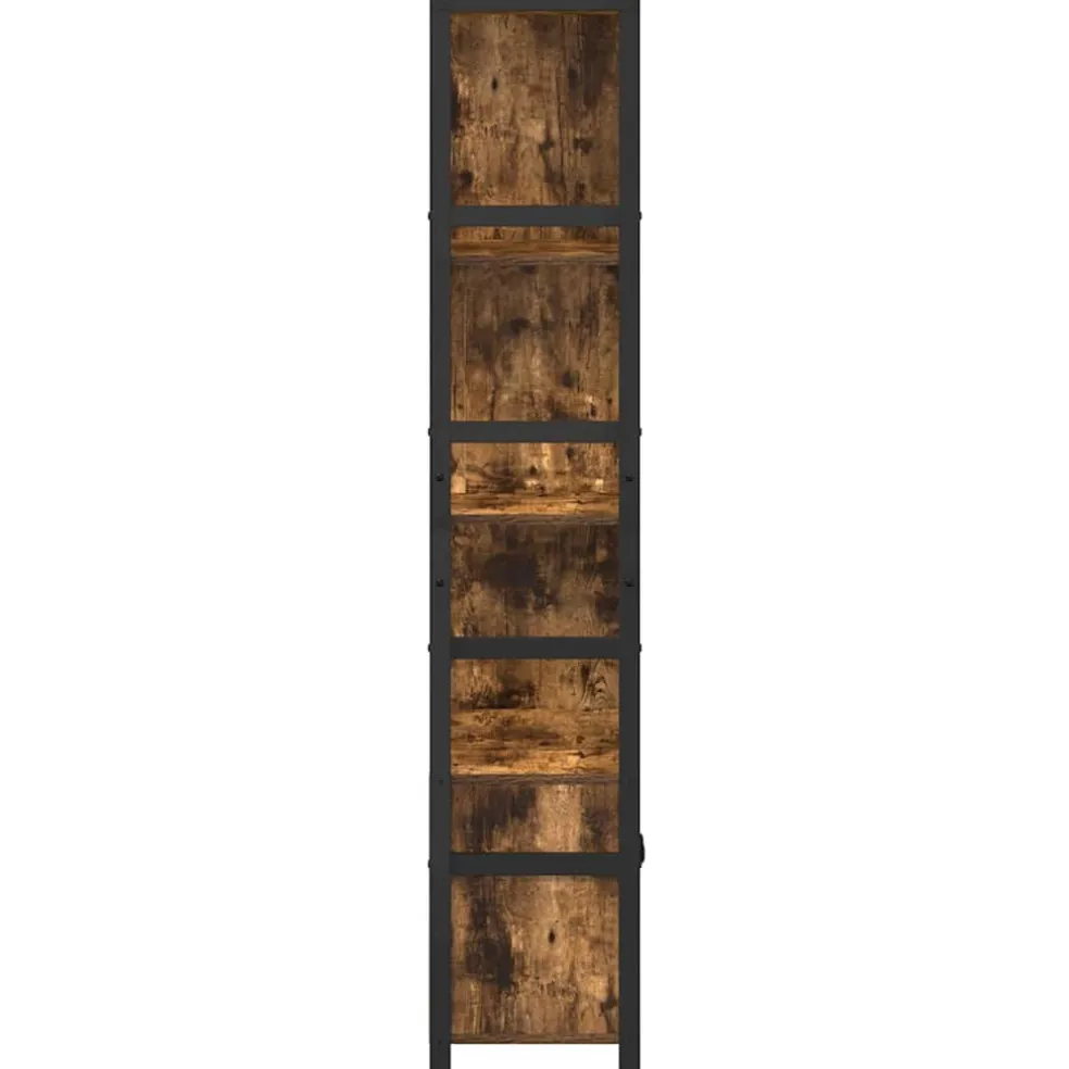 vidaXL Boekenkast 80 x 30 x 155,5 cm Bewerkt hout Gerookt eiken