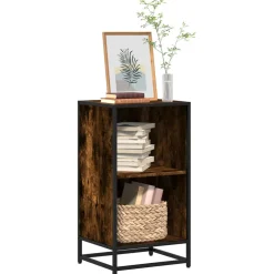 vidaXL Boekenkast 40x35x76 cm bewerkt hout gerookt eikenkleurig