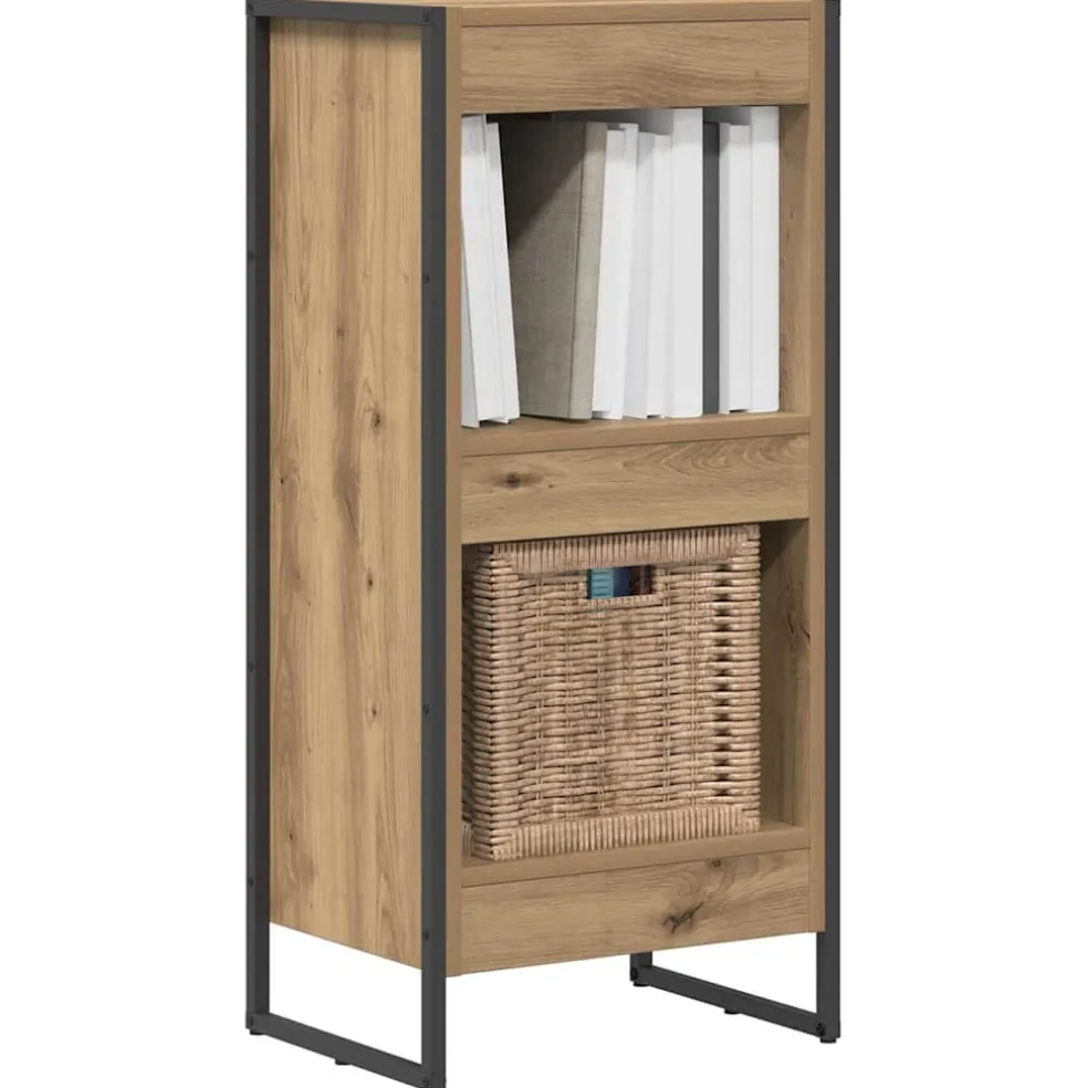 vidaXL Boekenkast 40 x 30 x 86,5 cm Bewerkt hout Ambachtelijk eiken