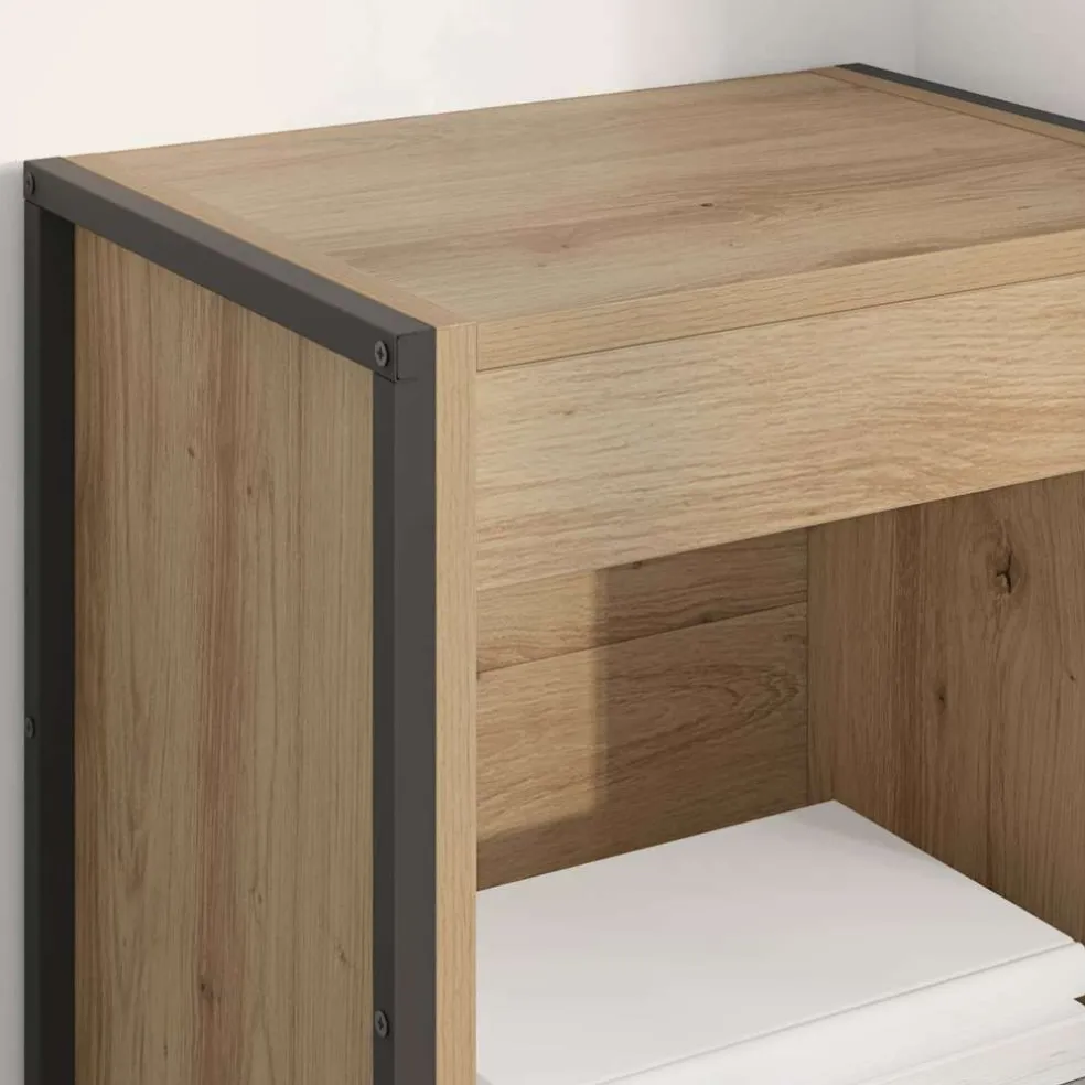 vidaXL Boekenkast 40 x 30 x 86,5 cm Bewerkt hout Ambachtelijk eiken