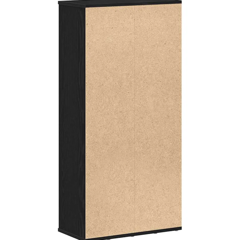 vidaXL Boekenkast 50x25x104 cm bewerkt hout zwart eikenkleurig